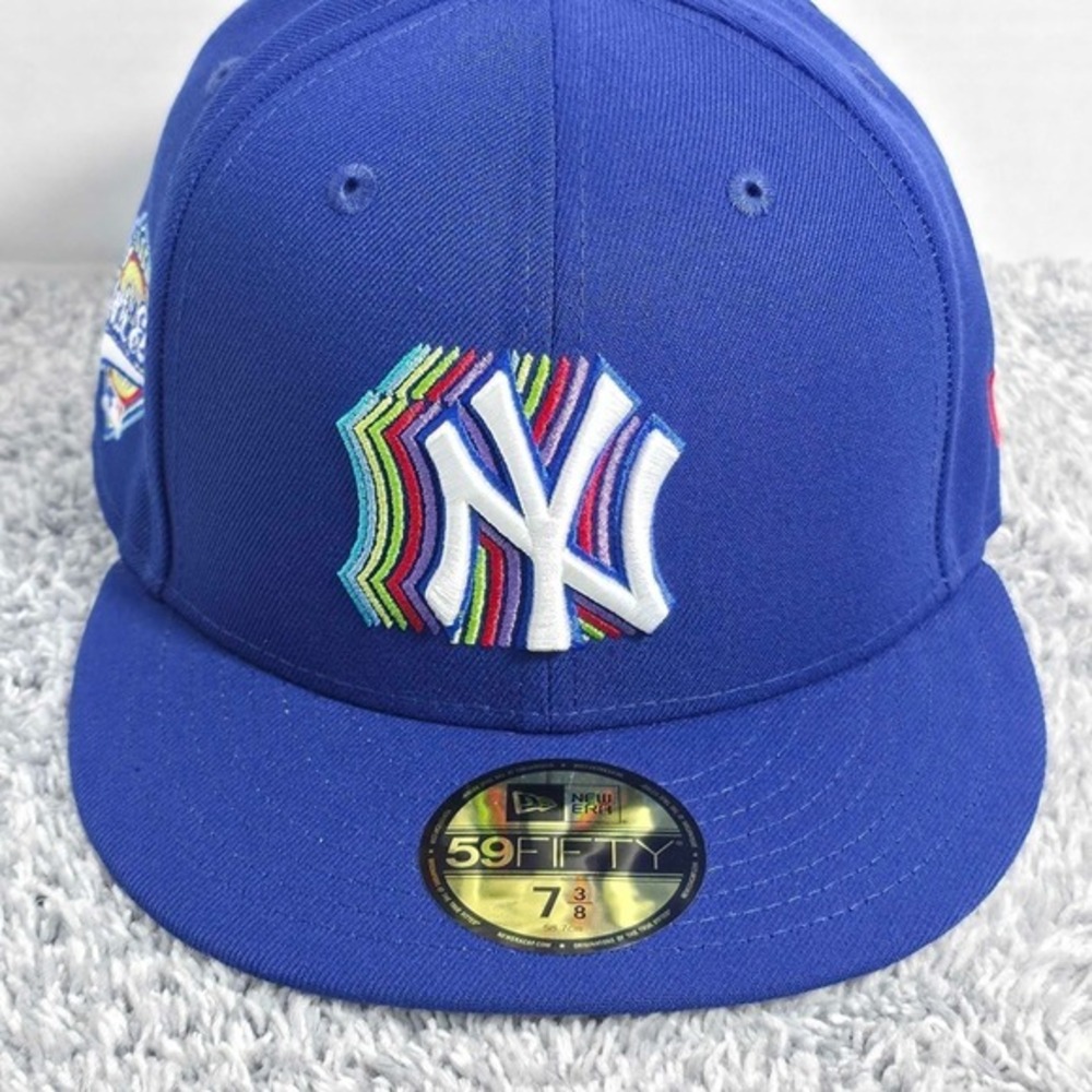 New Era 59FIFTY New York Yankees 1996 World Series Patch Fitted Sz 7 3/8 Cap Hat